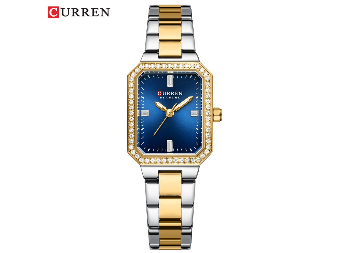 Relógio Feminino Retangular Com Strass, Elegante E Delicado.