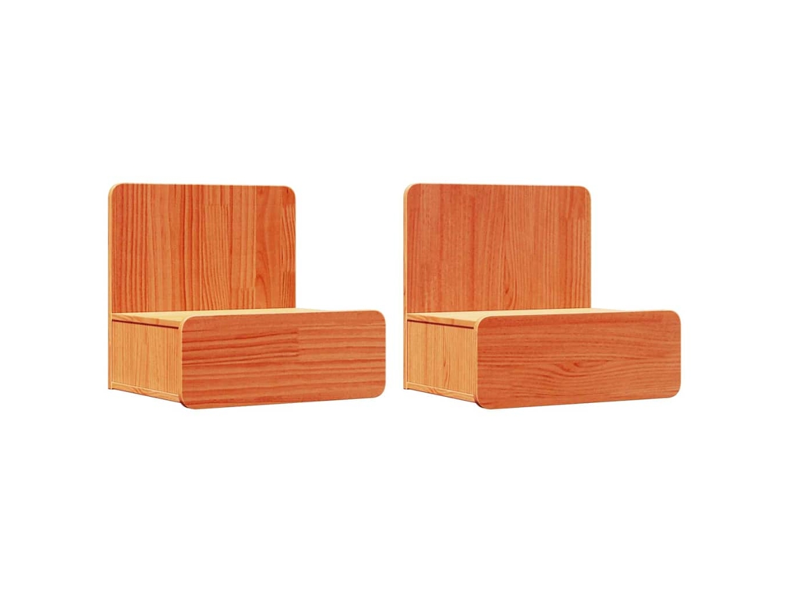 Mesa de cabeceira 2 Pcs Marrom Cera 44 X 32,5 X 40 Cm MAISON EXCLUSIVE