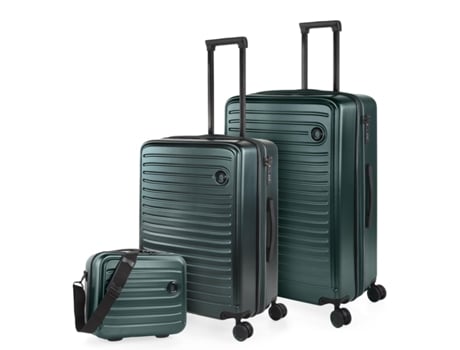 Conjunto De Malas Rígidas Em Abs De Verde Jaslen Padua (48x75x30 Cm 99l)