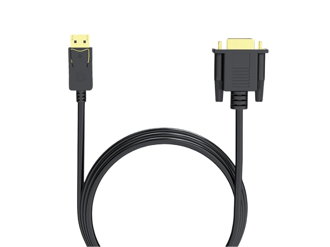Cabo Displayport Para Vga De Alta Resolução 100 Cm/200 Cm, Adaptador