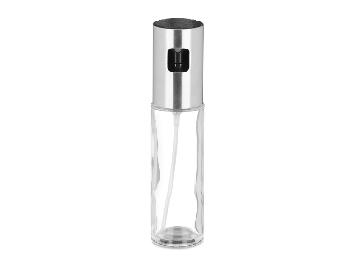 Conjunto De Pulverizador De Vinagre E Óleo Relaxdays, 2 Frascos De 100 Ml, Vidro, Cozinhar, Assar, Grelhar, Transparente