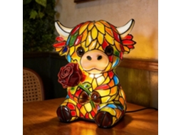 Luminária Noturna Decorativa Artesanal em LED com Vaca Das Terras