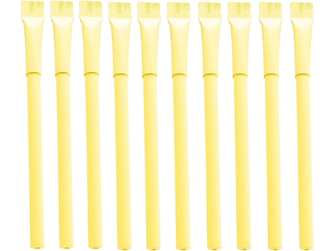 10 Canetas Esferográficas Recicláveis, De Papel, 1,0 Mm, Escrevem