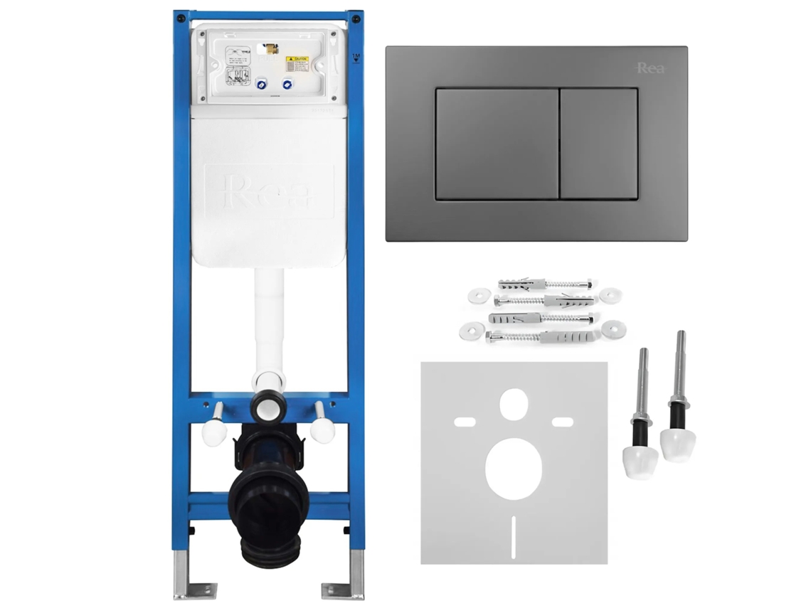 Conjunto De Estrutura Embutida Para Wc Slim Slim 024n Com Botão J Titan