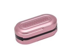 Walshlxq mini Metal Haptic Push Slider Juguete de Deslizamiento de Tarjeta para Dedo Forma de Cápsula 3 Capas Rosa para Viajes Y Oficina