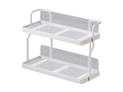 Organizador de Prateleira de Aço Carbono 2 Camadas para Cozinha, Banheiro e Quarto S/MARCA