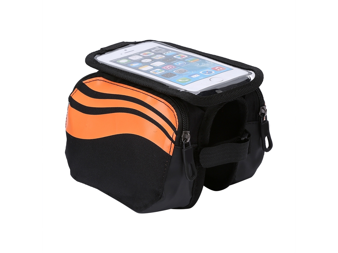 2026 bolsa para Bicicleta Frame Dianteira com Bolsa de Célular 4.8 5.7 Polegadas Laranja