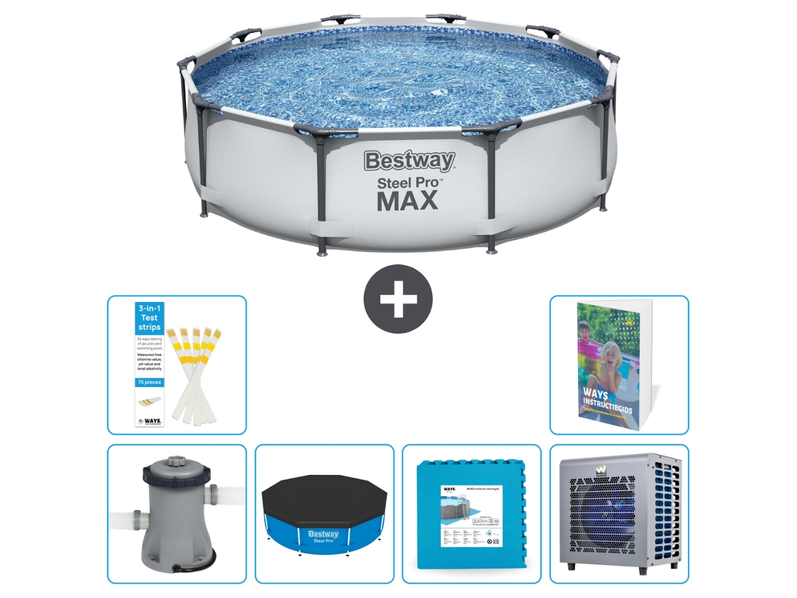 Piscina Bestway Steel Pro Max Redonda 305x76 Cm 5 peças S290 BESTWAY
