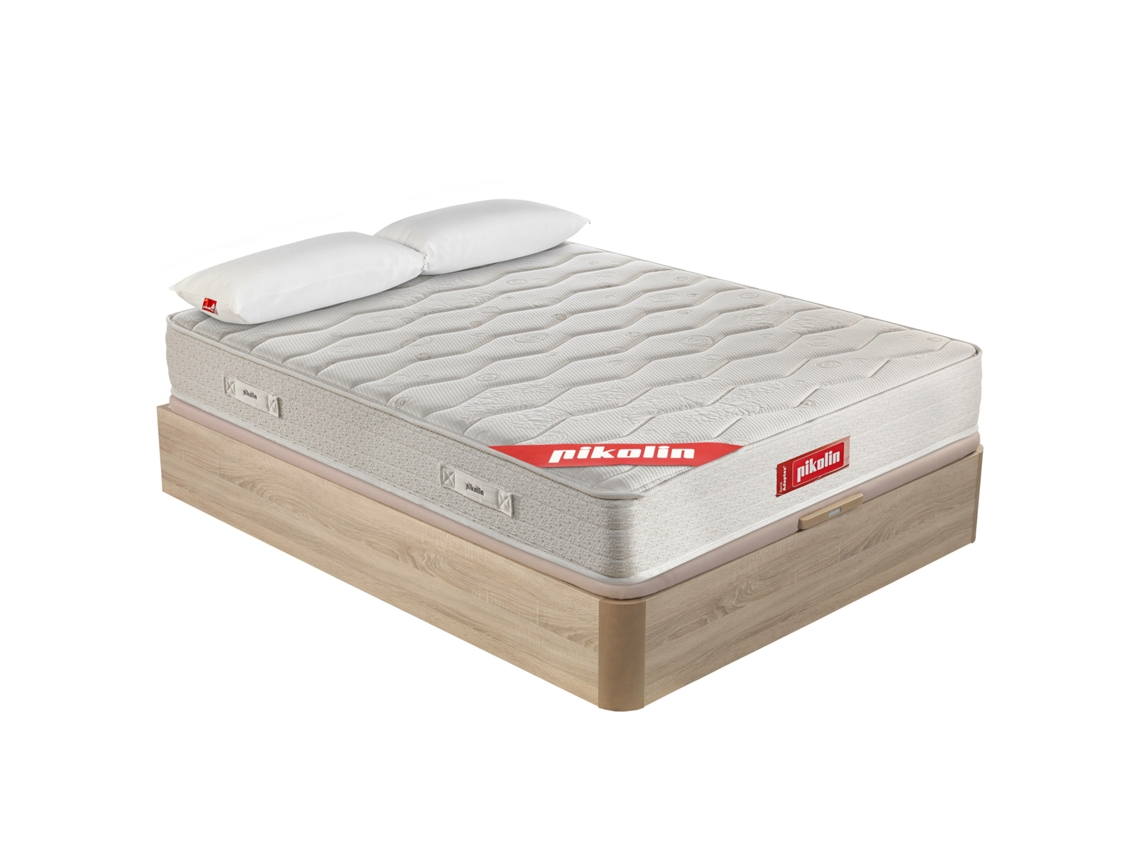 Pack PIKOLIN Sommier Natural + Colchão Espuma Hr + Almofada Grátis (140 x 190 - 57 Cm de Altura)