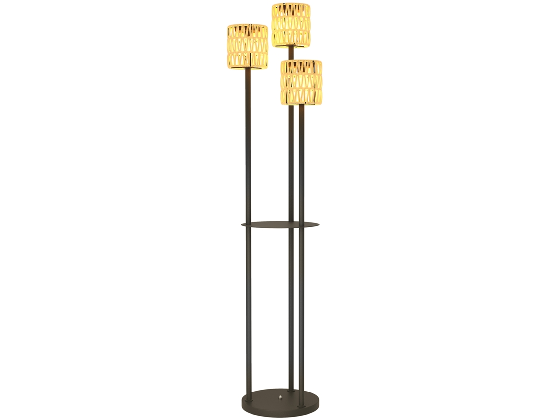 Lanterna Solar De Bambu Com Sensor De Luz,3 Modos,ip44,estilo Boho Para Jardim,varanda E Exterior