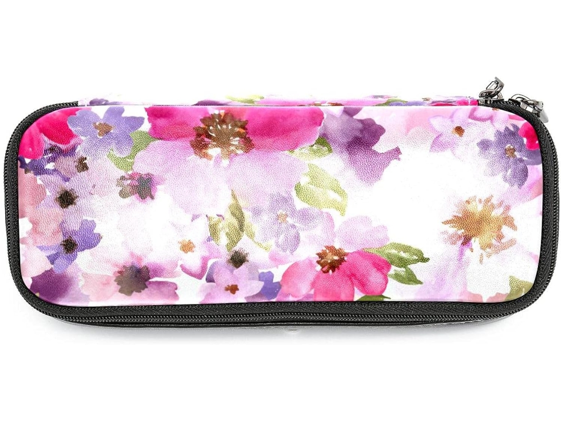 Lápis de cor aquarela de grande capacidade com estampa floral, ideais para escola, mesa de trabalho e adultos.