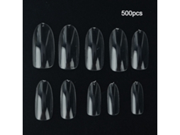 Unhas postiças ultrafinas e sem marcas Rebe, com cobertura total e pontas arredondadas na cor natural para decoração DIY.