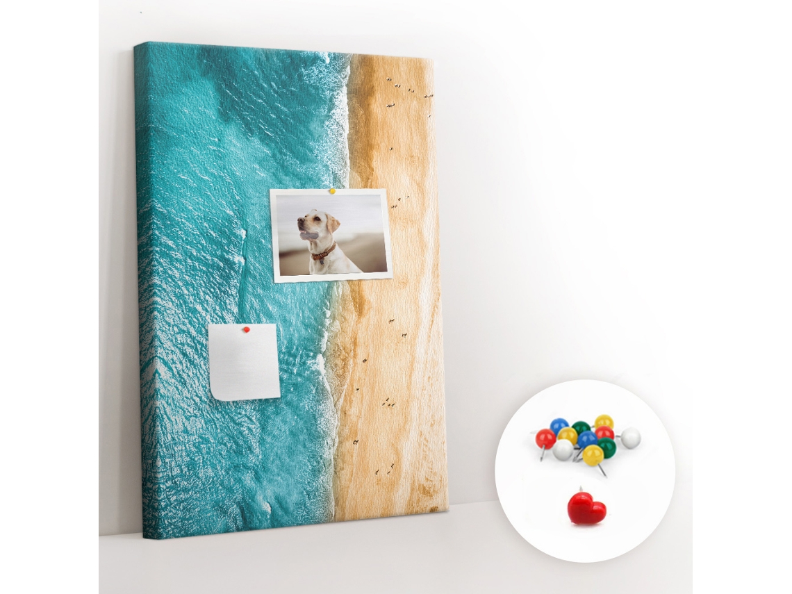 Quadro De Cortiça Mar Praia Para O Corredor Espelharte (40x60 Cm)