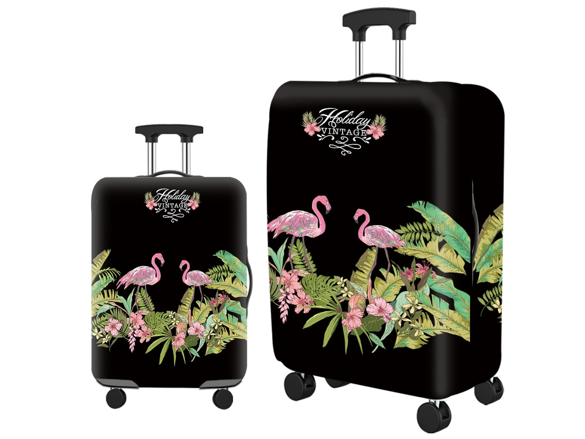 Capa Protetora para Mala Estampada de Flamingos Tamanho G AQUAFORGE