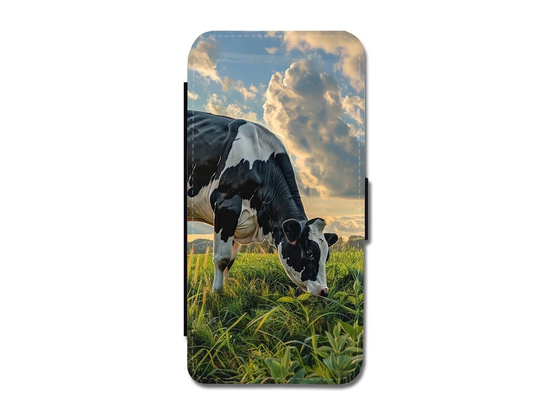 Capa Flip Para Iphone 17 Pro Com Estampa De Vaca