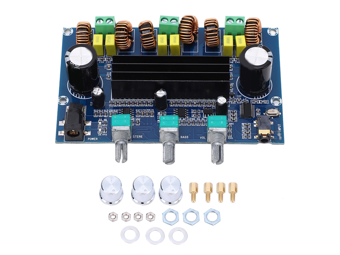 Hkj placa de Amplificador Digital de Alta Potência Tpa3116d2 com 2.1 Canais e Bluetooth 5.0