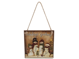 1Pcs Sinal de Madeira de Papai Noel ALLINLESS