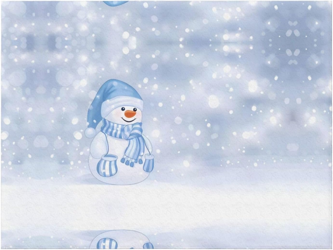 Colcha de Flanela com Estampa Boneco Neve Natalino Macia e Quentinha para Sofá Quarto 101 6 X 76 2 Cm, Macio