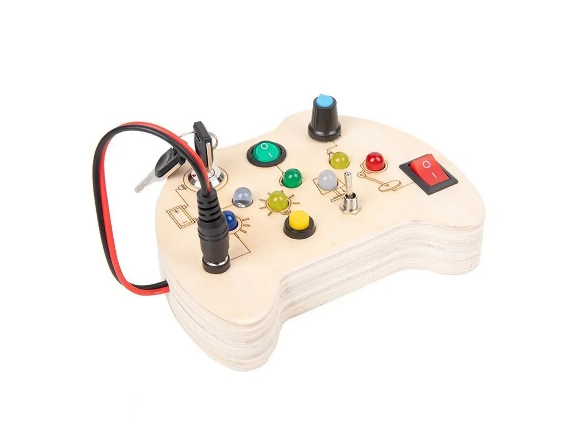 Placa De Circuito Montessori Com Tomada De Luz Led Liga/desliga, Brinquedo Educativo Cognitivo Fino Para Bebês, Presentes, Quadro Aquaforge