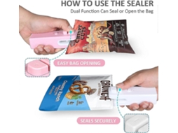 Mini Seladora A Vácuo Portátil Usb Para Sacos De Alimentos E Lanches.