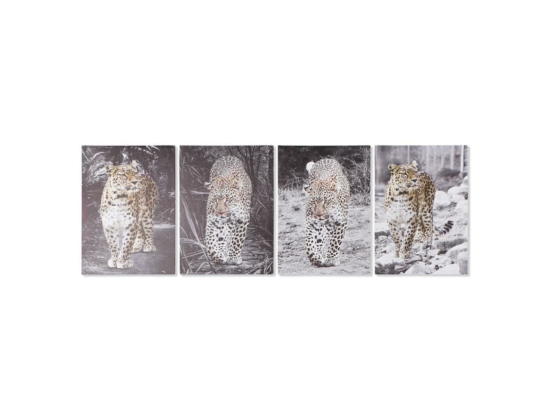 Quadro DKD HOME DECOR Leopard (50 x 1.8 x 70 cm)
