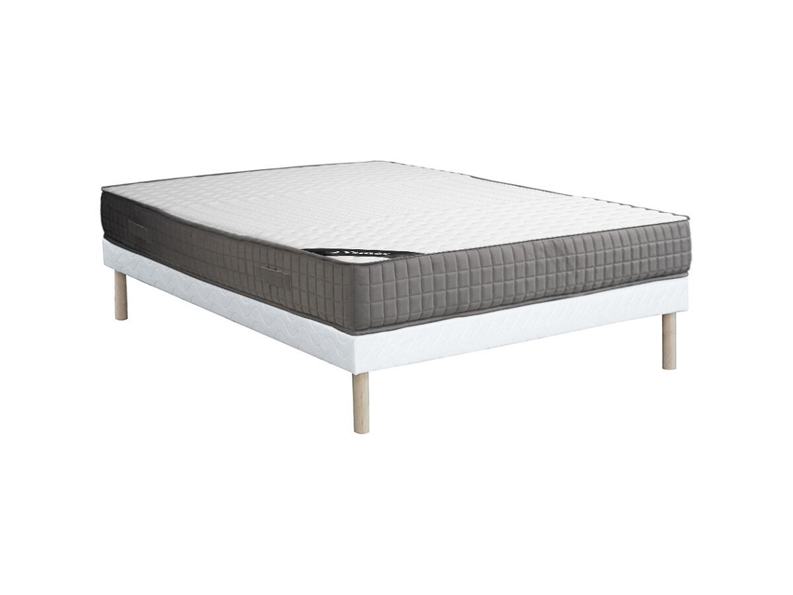 Sommier Estofado Danevo VENTE-UNIQUE.PT Branco (140x190cm)