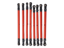 Ymsl Kit De Barras De Ligação De Alumínio Para Rc, 8 Peças, Compatível Com Scx10 313mm, Chassi 1/10, Vermelho Hxl