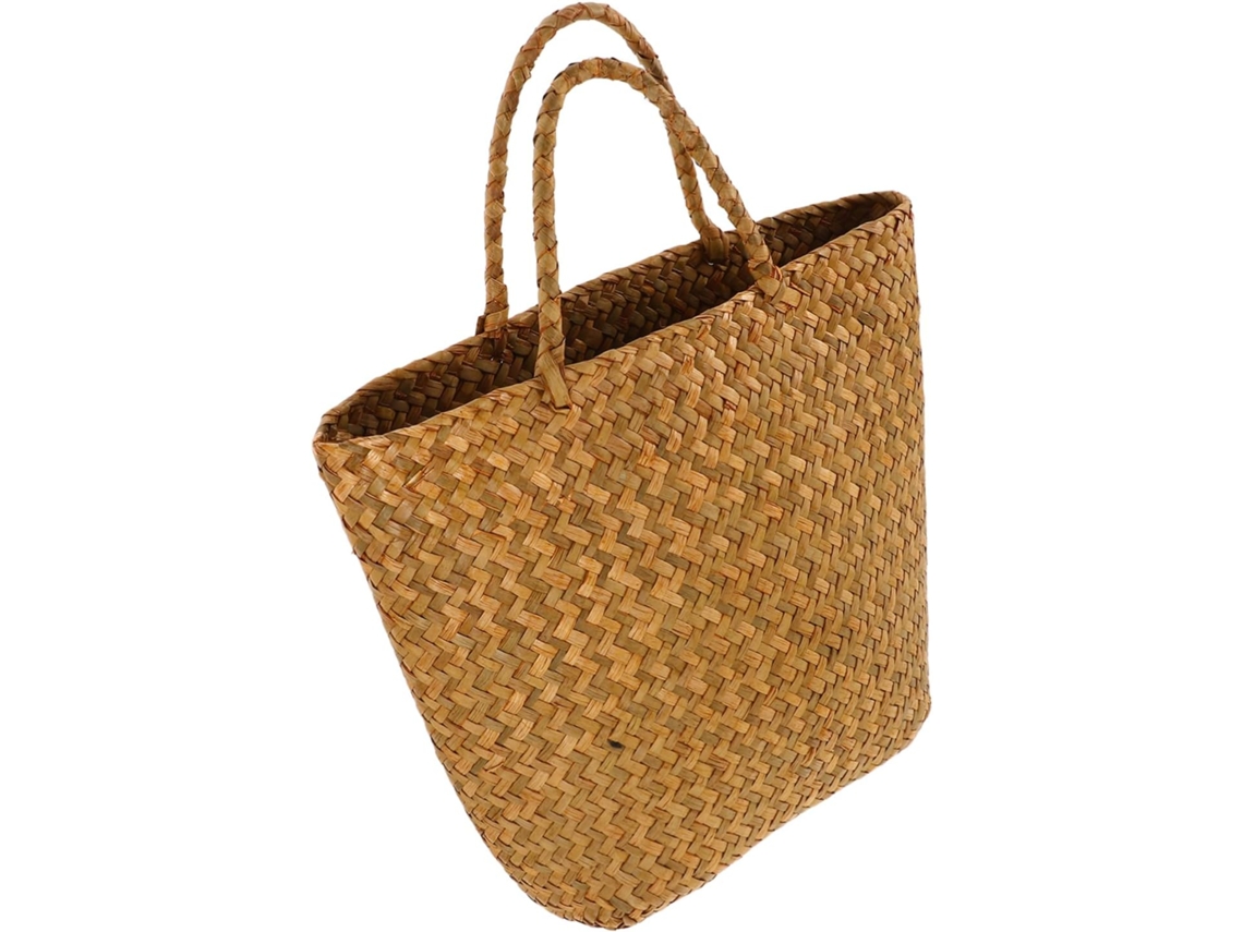 Cesto De Vime Com Alça Para Cozinha, Sacola De Vime Para Frutas E Legumes