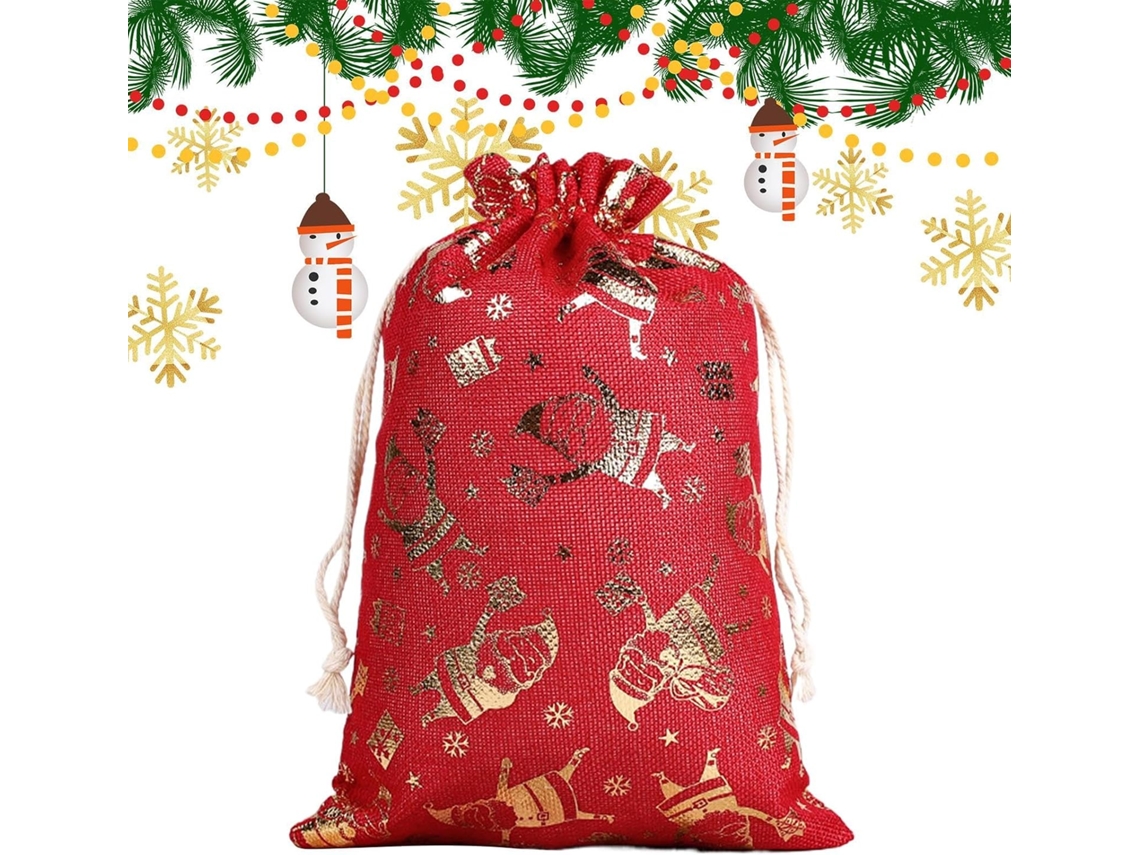 Sacolas Médias De Juta Com Cordão, Decorativas E Reutilizáveis.