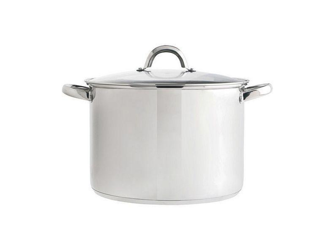 Panela Com Tampa De Vidro QUID Aço Inoxidável 22 Cm