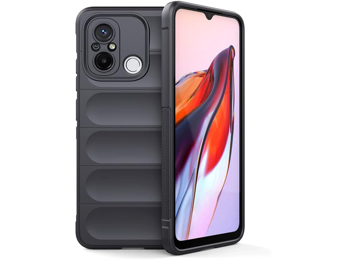Capa Flexível Proteção Robusta para Xiaomi Poco C55 HONGWE. Anti-Choque Cinzento