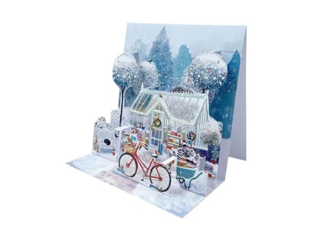 Postal Imagem 3d Pop Up Natal Bicicleta 22521