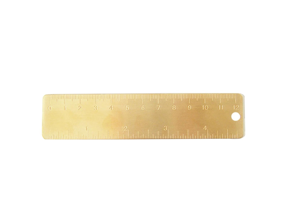 Régua Mini Retrô Betooky Em Latão Dourado, Prática E Multiuso Com