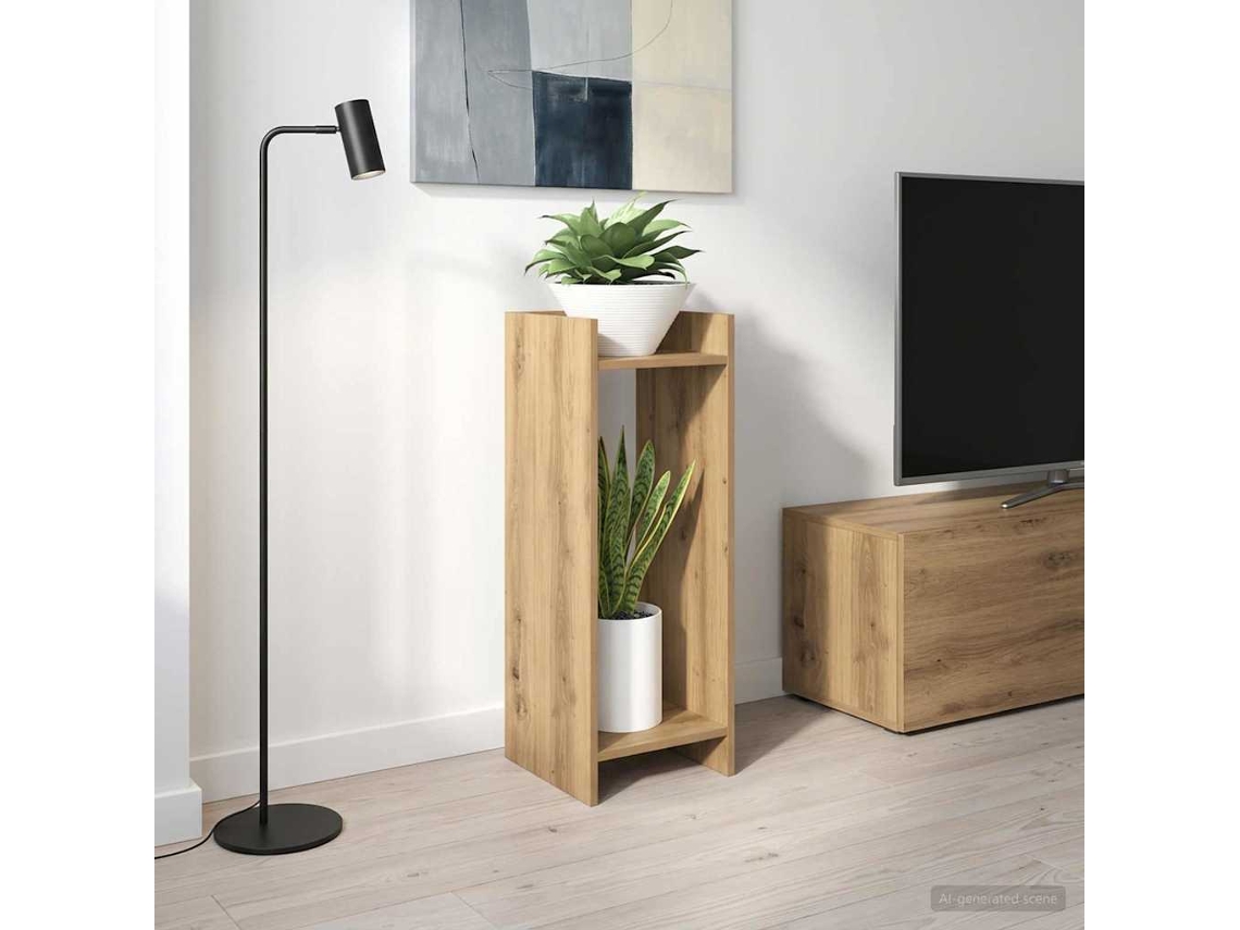Vidaxl Suporte Para Plantas Carvalho Artesanal 30 X 30 X 80 Cm
