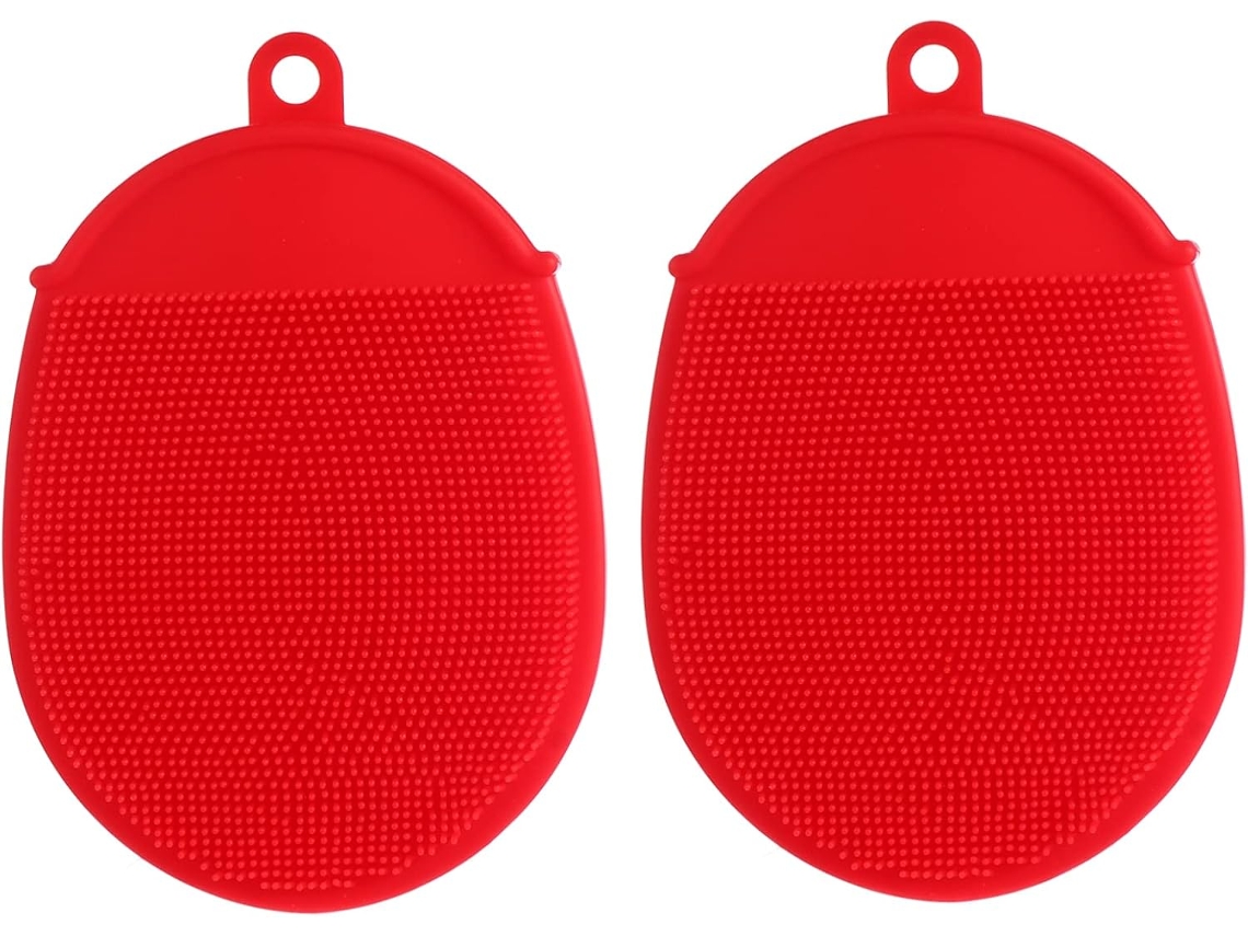Escova De Banho Multifuncional Silicone Wooneky 2 Peças, Esfoliação Suave Para Corpo E Cabelo, Ferramenta De Massagem E