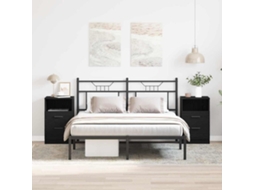 Vidaxl Armário De Cabeceira 2 Pcs Carvalho Preto 40 X 35 X 65 Cm