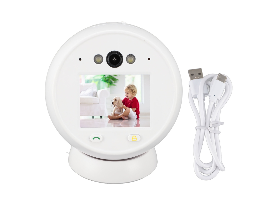 Câmera de Segurança Indoor Wifi com Ai, Tela 2.8'', 120°, Chamada App Sem Fio