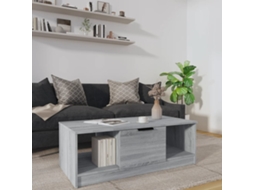 Vidaxl Mesa De Centro 102x50x36cm Derivados De Madeira Cinzento Sonoma