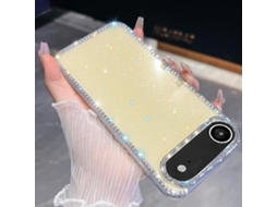 Capa Para Iphone 17 Air Com Glitter De Strass E Absorção De Impacto Nos 4 Cantos.
