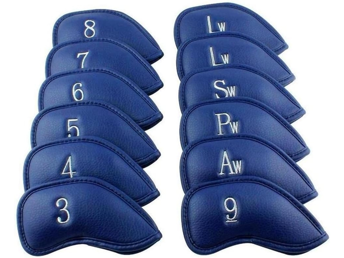 Conjunto de 12 Capas Protetoras para Tacos de Golfe, Portáteis e com Chip.
