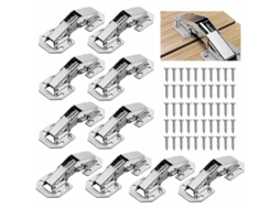 10pcs dobradiças de porta de armário de 3 polegadas, 90°, com parafusos | S/MARCA