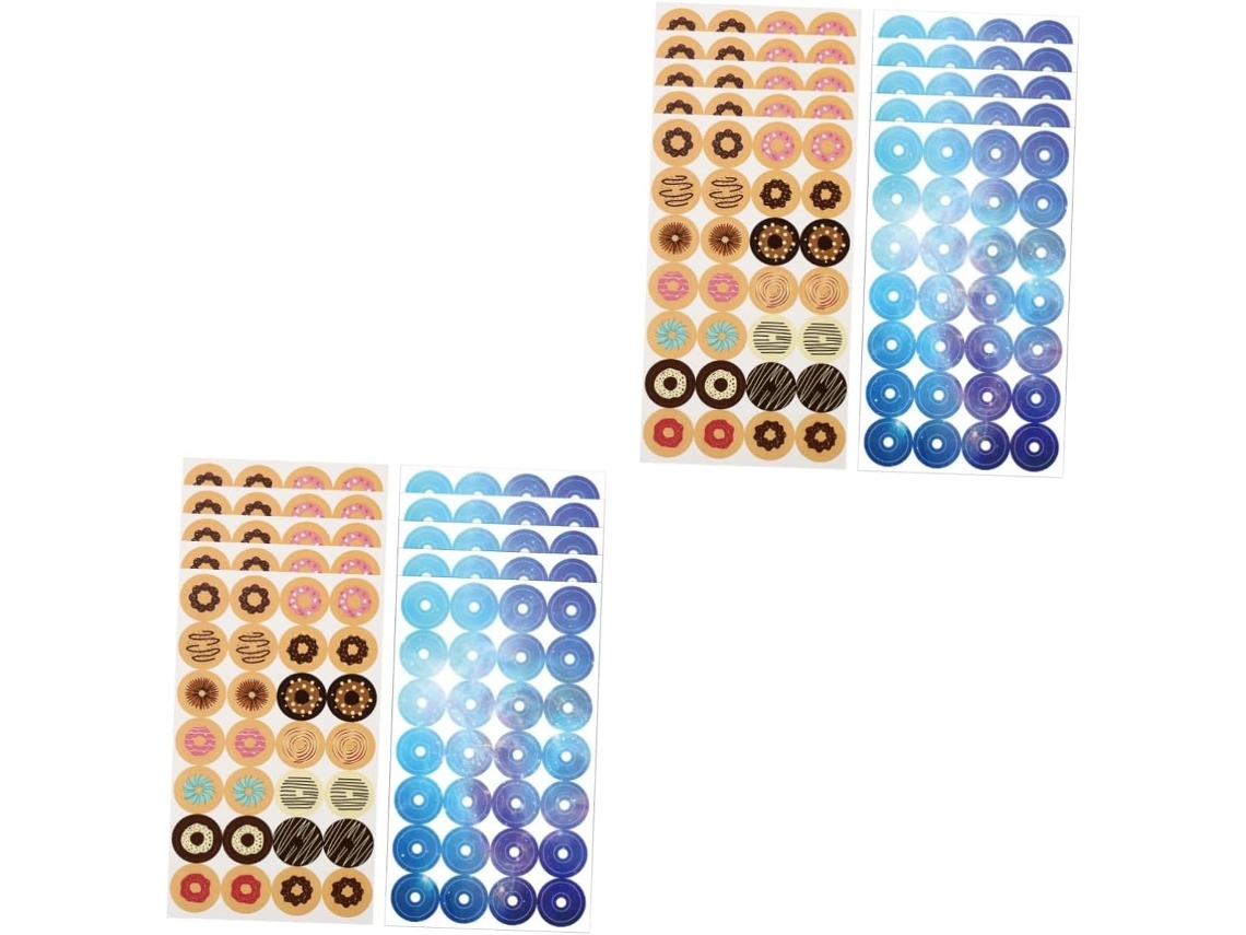 Conjunto De 2 Adesivos Autocolantes Em Formato De Donut Espacial Para Reparos E Decoração De Artesan Gokoco