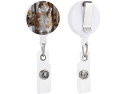 Suporte retrátil para crachá com clipe tipo jacaré, extra grosso, ideal para funcionários de escritório, médicos e enfermeiros.