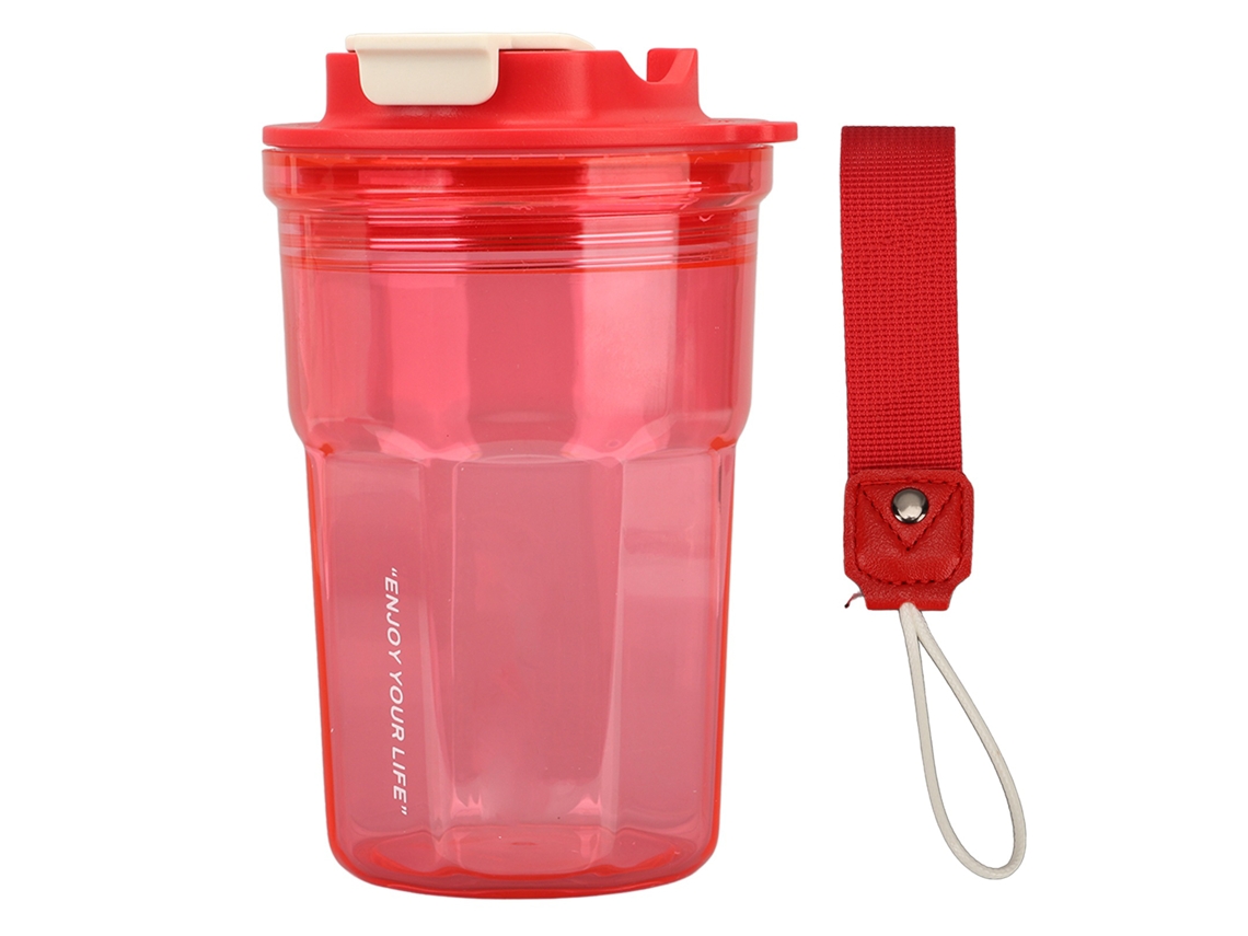 Garrafa de Água Reutilizável Sem Bpa 450ml Vermelha