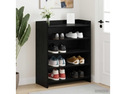 Vidaxl Armário De Sapatos Carvalho Preto 73,5 X 36 X 92 Cm
