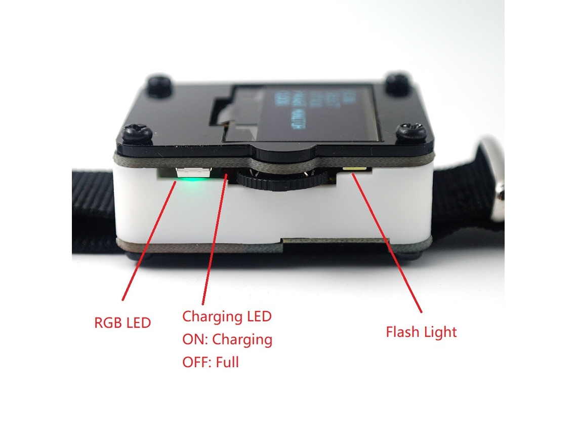 Laxiscreed Placa De Desenvolvimento Wearable Com Ecrã Oled E Esp8266 Programável