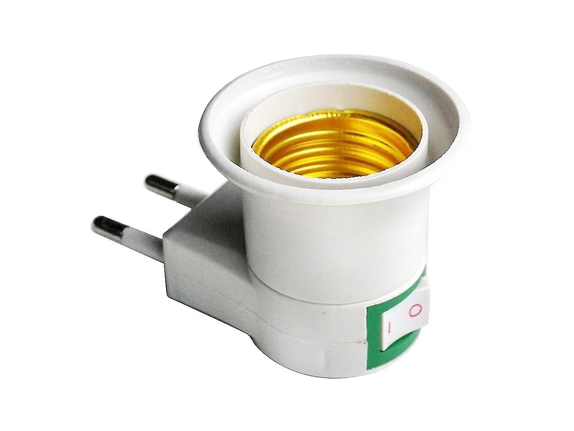 Adaptador De Soquete Para Lâmpada Com Rosca E27, Conversor Com Interruptor Ligar/desligar