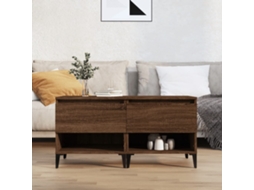 Vidaxl Mesas De Apoio 2pcs 50x46x50cm Deriv. Madeira Carvalho Castanho
