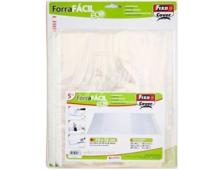 Livro Paq/5 Forro Libros Ajustable 28x52cm Forrafácil Polipropileno De Desconocido (espanhol)