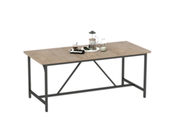 Mesa de Jantar para 6 8 Pessoas,mesa Retangular Moderna com Visual de Madeira,180x80x75,5cm,natural BTFORUS